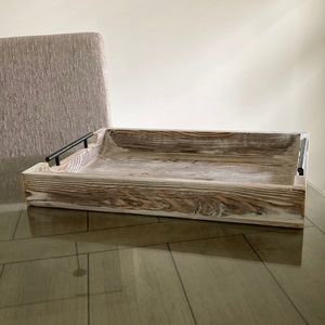 White Washed Wooden Tray